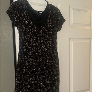 Justify Black Floral Mini Dress